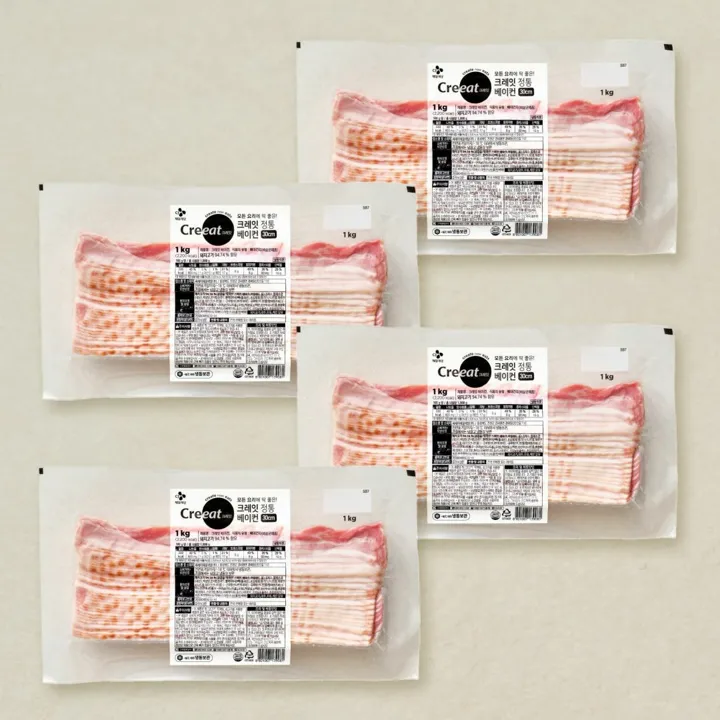 크레잇 정통 베이컨 1kg, 4개