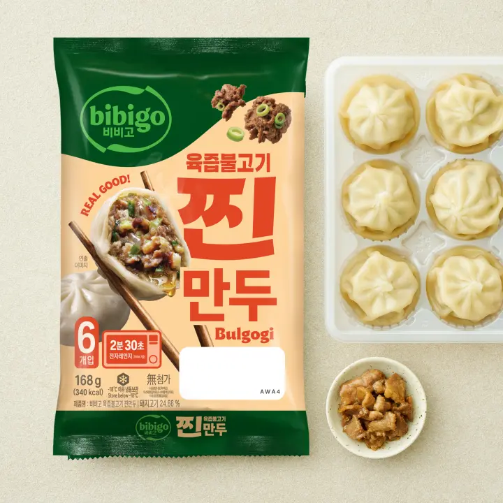 비비고 육즙불고기찐만두 168g