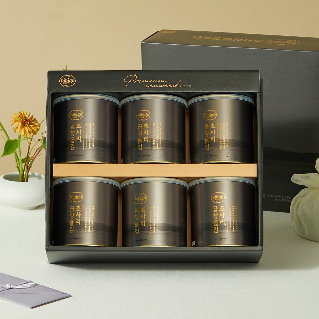 [26설선물세트] 비비고 초사리곱창돌김 캔김X5개