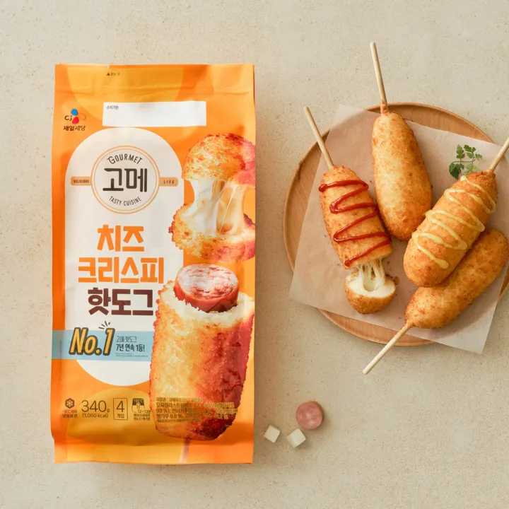 고메 치즈 크리스피 핫도그 340g