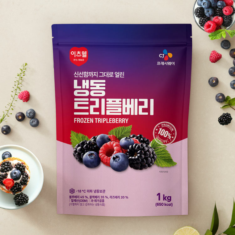 [행사]냉동 트리플베리(블루베리+블랙베리+라즈베리)1kgX3개