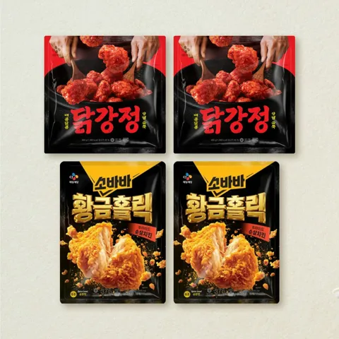 [무료배송]소바바 황금홀릭 순살 375gX2개+CJ 닭강정 480gX2개 (총 4개)