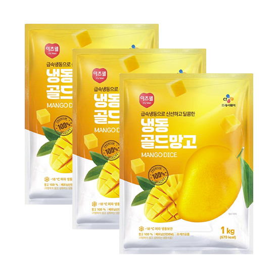 이츠웰 냉동골드망고 1kg x 3팩