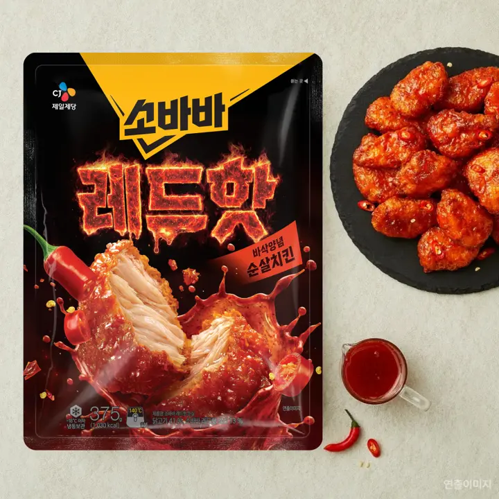 고메 소바바치킨 레드핫 순살 375g