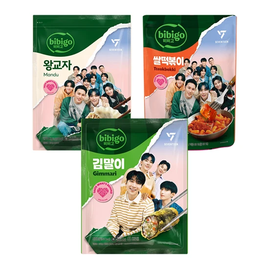 [비비고|세븐틴]비비고 왕교자 1.05kg+김말이 500g+쌀떡볶이 495g