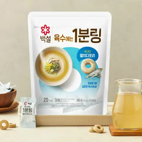 백설 멸치디포리 육수에는 1분링 80g