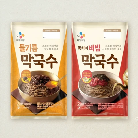 CJ 들기름막국수 2인분 356g+CJ 동치미비빔막국수 2인분 484.4g