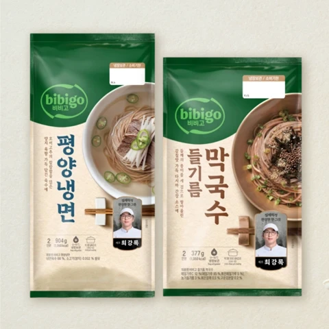 비비고 평양냉면 904g(2인분) + 비비고 들기름막국수 377g(2인분) (총 2개)