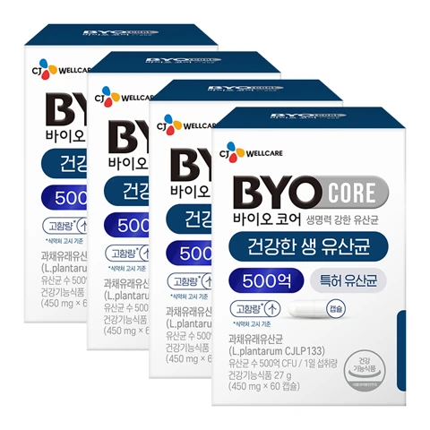 [7/25 하루]바이오코어 500억 유산균 60캡슐(1개월)X4개
