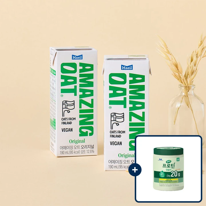 어메이징오트 오리지널 190ml X 24개+[증정]셀렉스 식물성 프로틴 당솔브 미숫가루맛 266g 1통