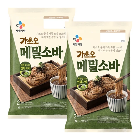 가쓰오메밀소바 2인분 570gX2개 (유통기한 : 2025.10.25까지)