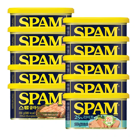 [300개한정][스팸세트]스팸 클래식 200g x 5개+스팸 25%라이트 200g x 5개
