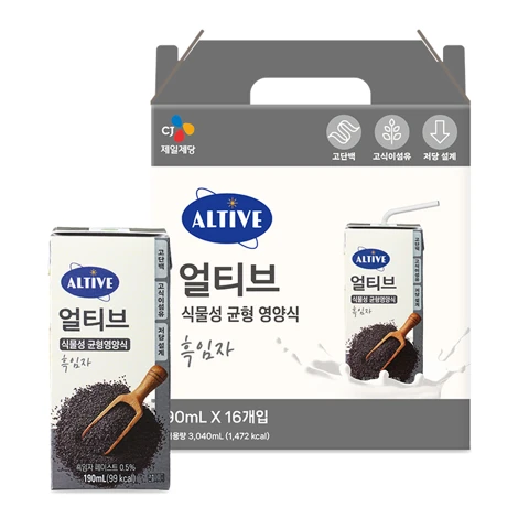 [26설선물세트] 얼티브 균형영양식 흑임자맛