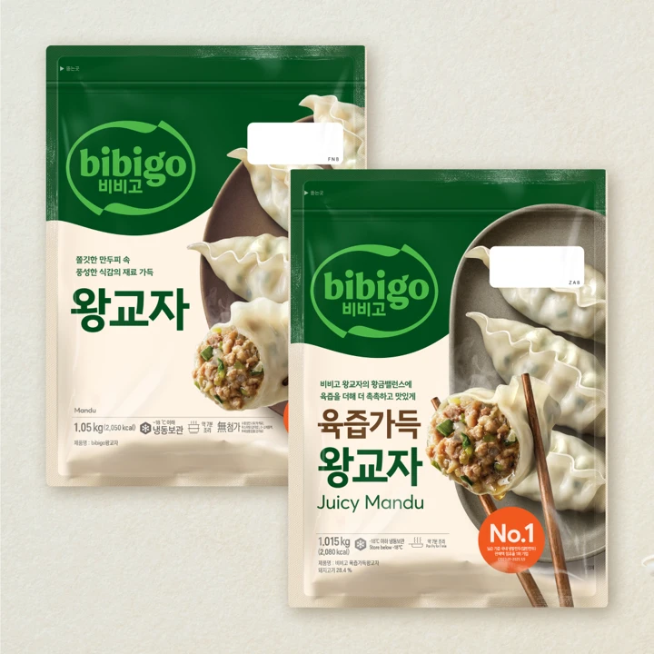 [무료배송]비비고 육즙가득왕교자 1.015kg+왕교자 1.05kg
