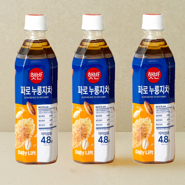 [CJ더마켓] 햇반 파로 누룽지차 500mlx72개(3box)