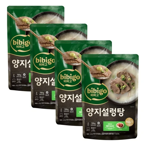 [국물맛집] 비비고 양지설렁탕 700g(냉동)X 4개