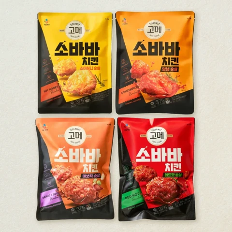 고메 소바바 순살 4종 플래터 (소이허니, 양념, 마쏘킥, 레드핫)