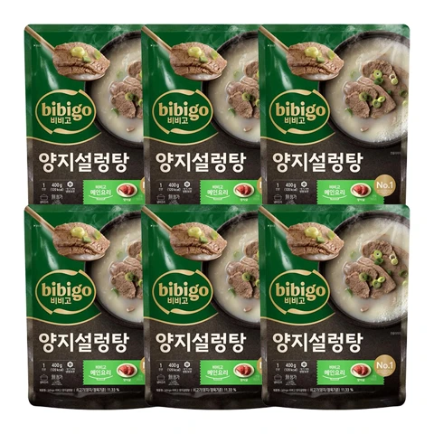[국물맛집] 비비고 양지설렁탕 400g 1인분X 6개