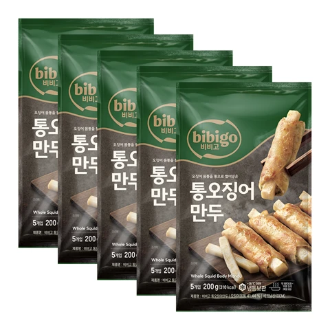 비비고 통오징어만두 200gX5개