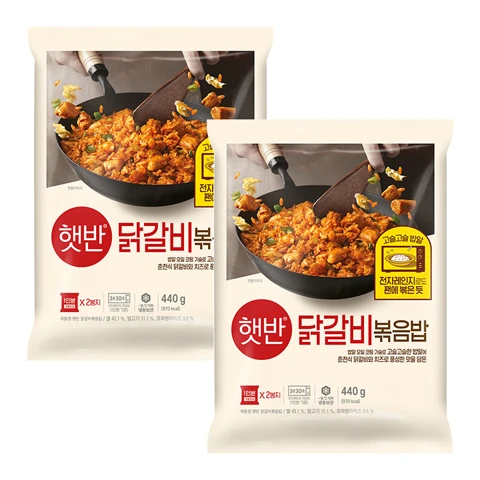 [400개한정]햇반 닭갈비볶음밥 440gX2개
