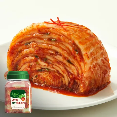[숨쉬는 용기]비비고 남도식 썰은배추김치1.2kg(용기형)