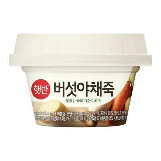 [1+1]햇반 맞춤토핑 버섯야채죽268g
