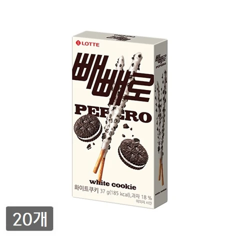 빼빼로 화이트쿠키 37g (20개)