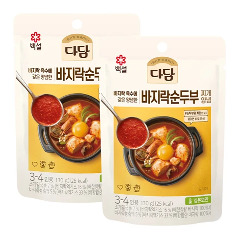 다담 바지락순두부찌개양념 130gX2개