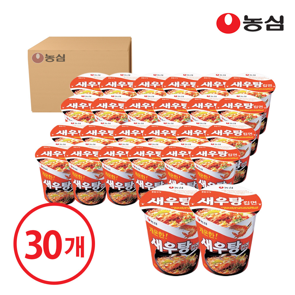 [CJ더마켓] 농심 새우탕 소컵 67gX30개