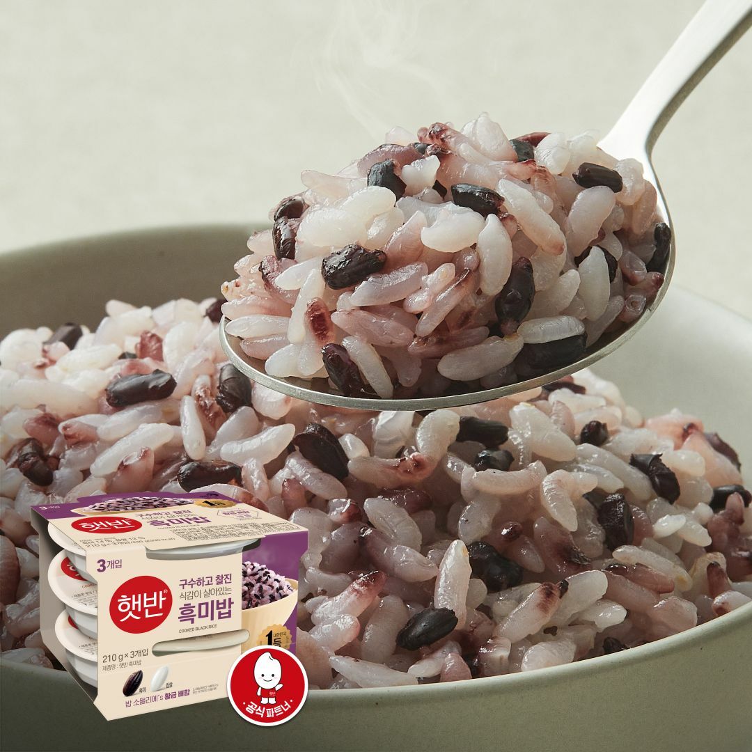 [한정수량 특가]햇반 흑미밥 210gX36개 (소비기한:2026.02.09)