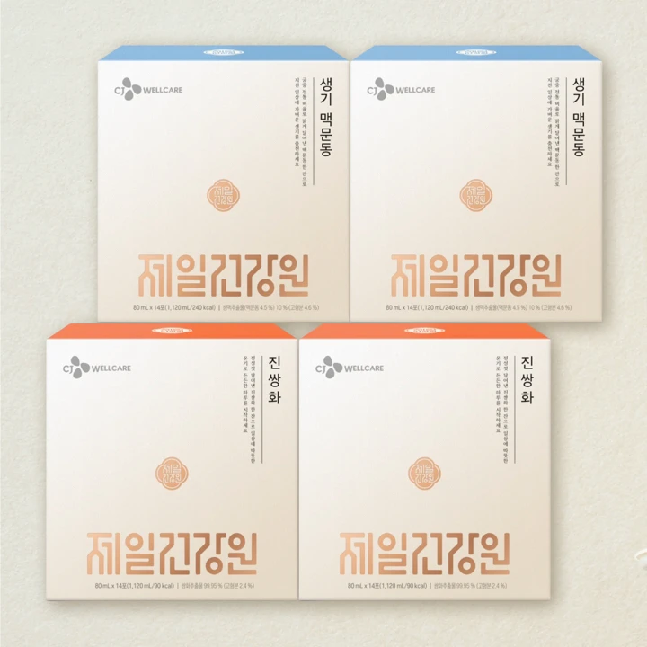[26추석 선물세트][총몇명] 제일건강원 제일건강원 진쌍화 80ml*14포+생기맥문동 80ml*14포 각 2개씩 (총 4개)