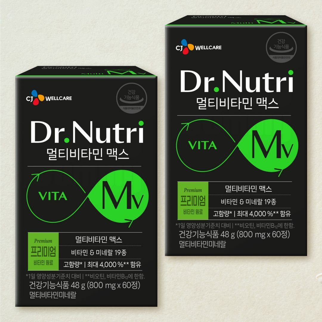 [CJ더마켓] 닥터뉴트리 멀티비타민 맥스 60정X2개(4개월)