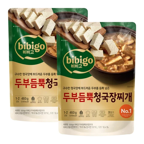 [250개한정]비비고 두부듬뿍 청국장찌개 460g x 2개