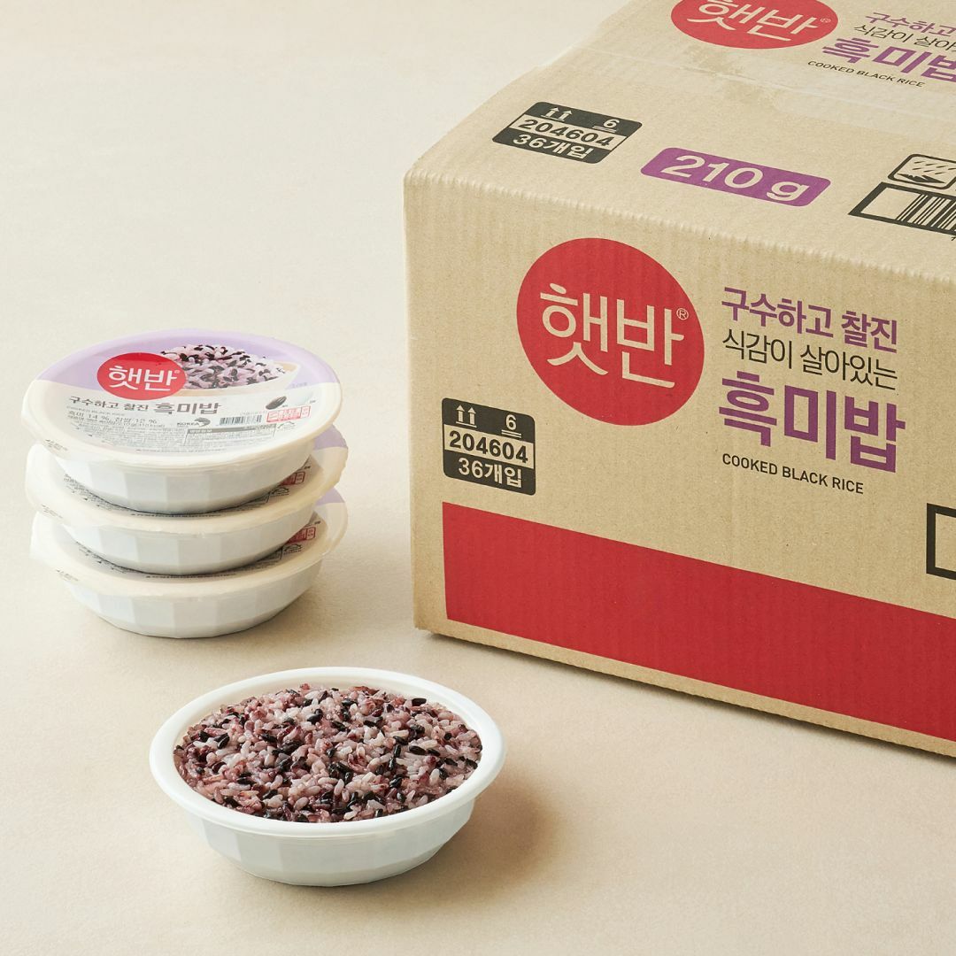 [CJ더마켓] [박스특가]햇반 흑미밥 210gX36개