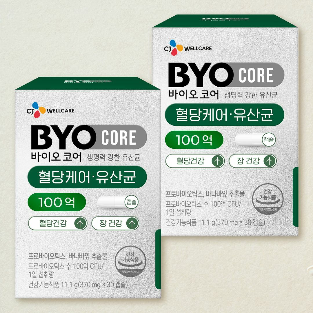 [CJ더마켓] 바이오코어 혈당케어 유산균 30캡슐X2개(2개월)