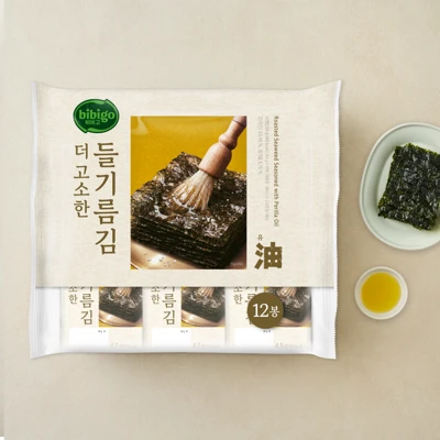 비비고 더 고소한 들기름김 4.5gX12봉