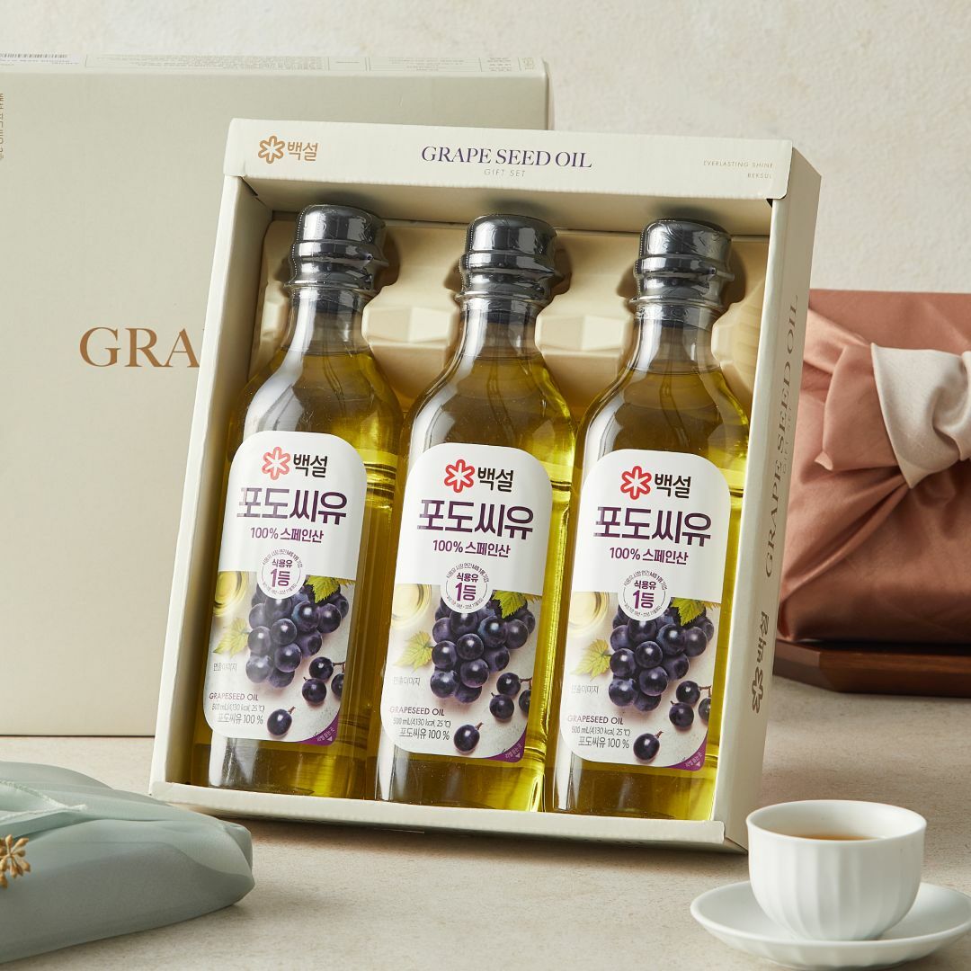 [25추석 선물세트특가] 백설 포도씨유 3호X7개