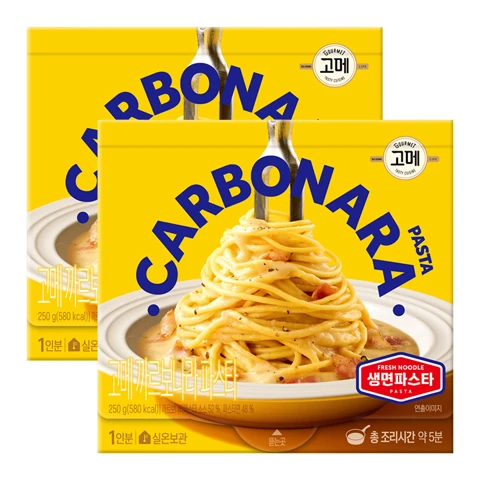 고메 까르보나라생면파스타 250G X 2개
