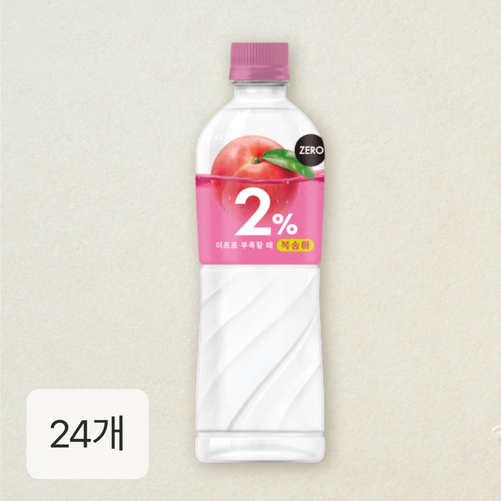 2% 부족할때 복숭아 제로 500ml x 24펫