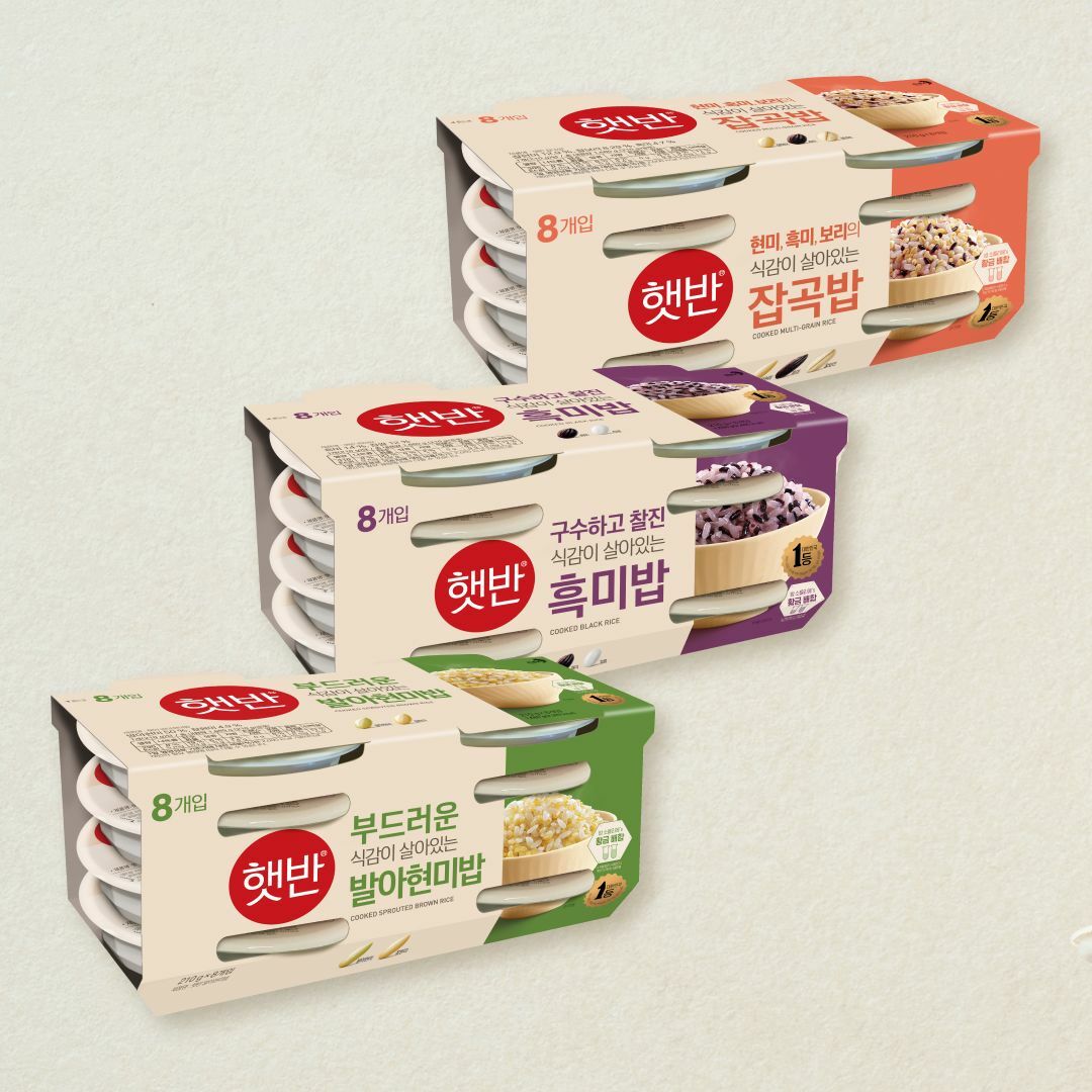 [CJ더마켓] [햇반 잡곡밥 세트] 햇반 발아현미 210gX8개+잡곡밥 210gX8개+흑미밥 210gX8개(총24개)
