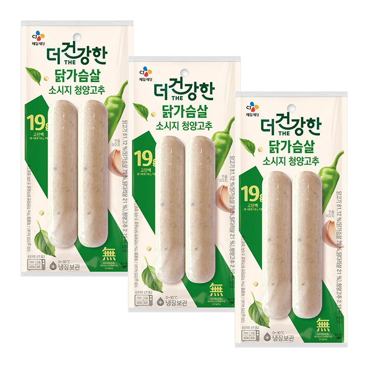 [3+3]더건강한 닭가슴살 청양 소시지 120g