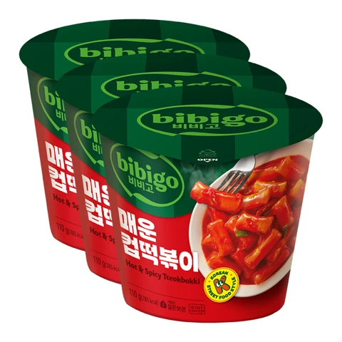 비비고 매운 컵떡볶이 110gX3개