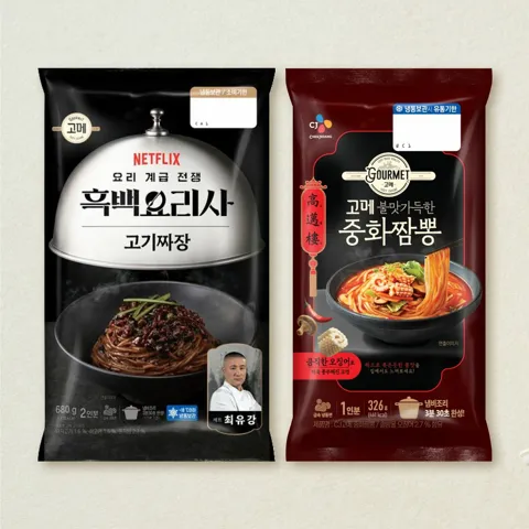 [중화면세트] 고메 짜장 680g+짬뽕 652g  총 2개
