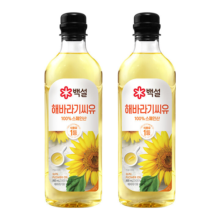 백설 해바라기씨유 900mlX2개