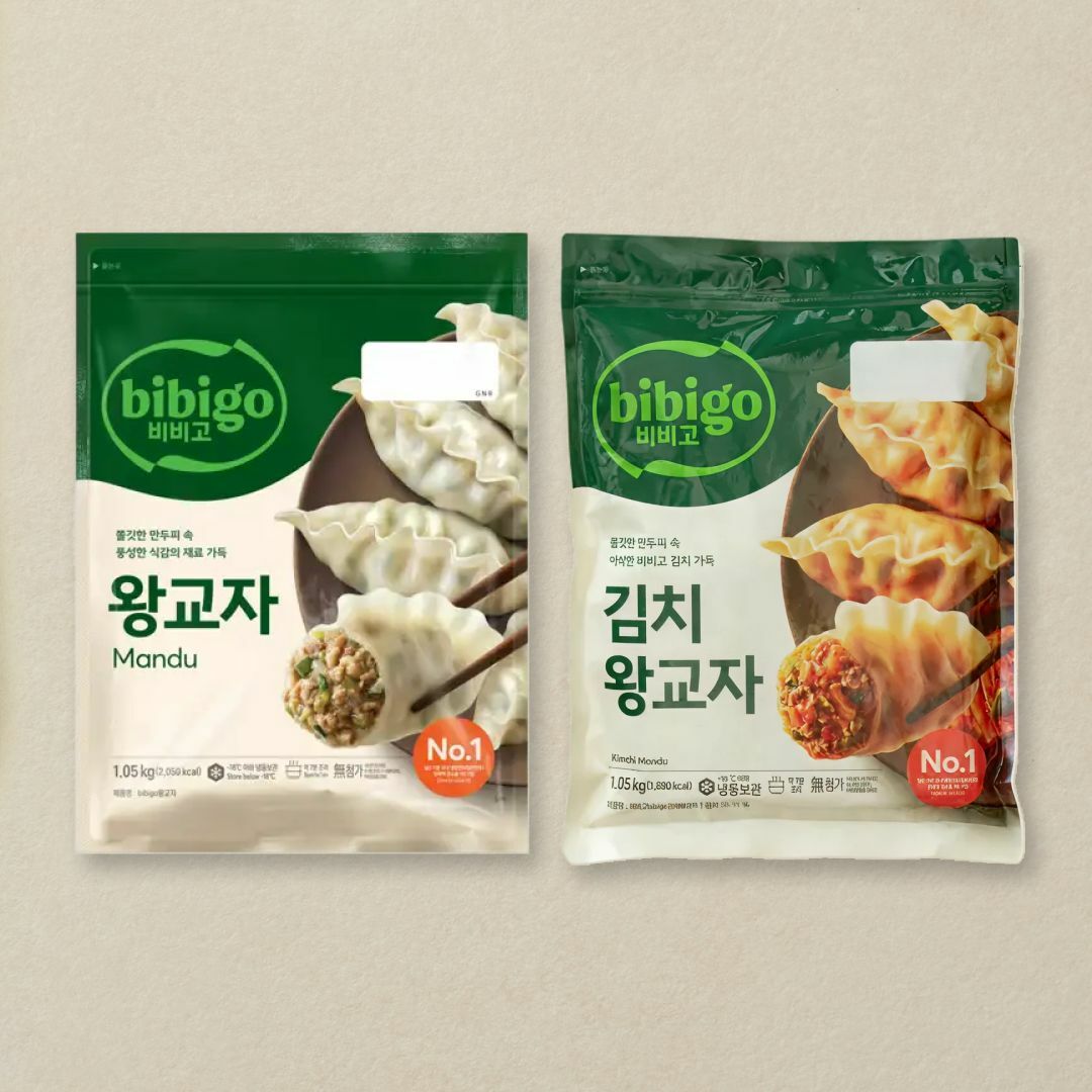 [CJ더마켓] 비비고 왕교자 1.05kg+김치왕교자 1.05kg (총 2개)
