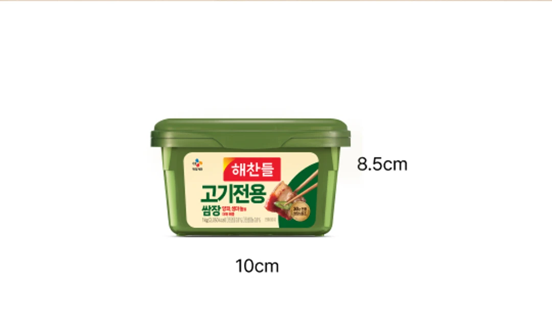 해찬들 고기전용 쌈장 1kg 영양 정보 — 총 내용량 1,000g 기준 나트륨, 탄수화물, 당류 함량 표기