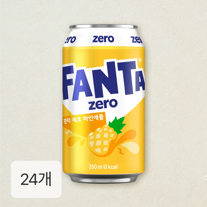환타 제로 파인 350ml X24