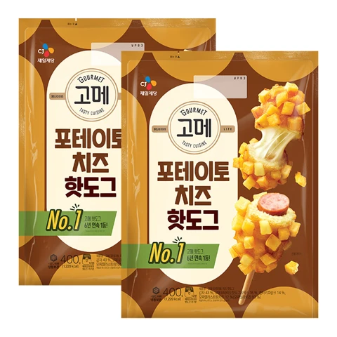 고메 포테이토치즈 핫도그400gX2개