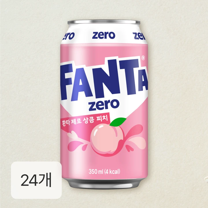 환타 제로 상큼피치 350 ml X24