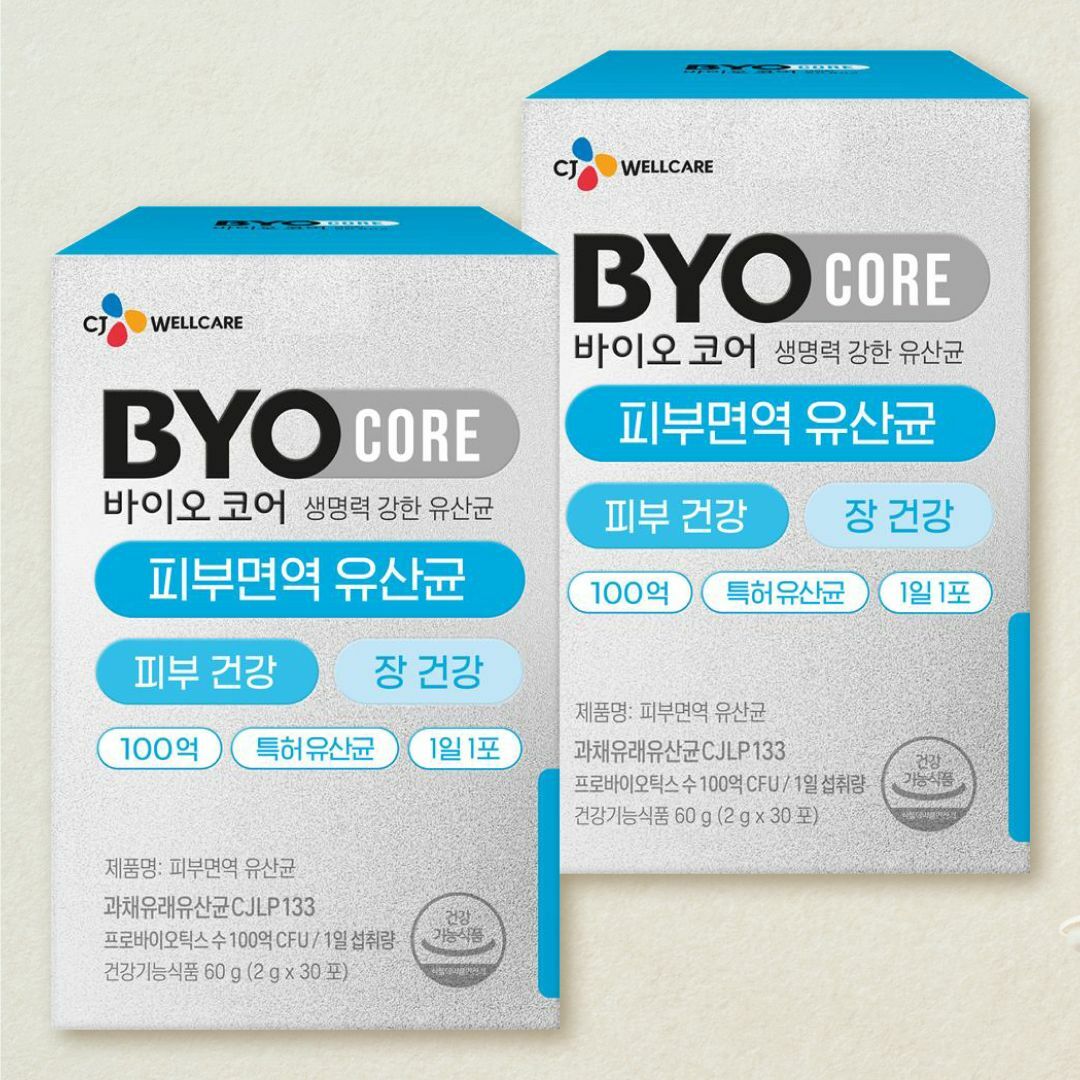 [CJ더마켓] 바이오코어 피부면역 유산균 30포X2개(2개월)